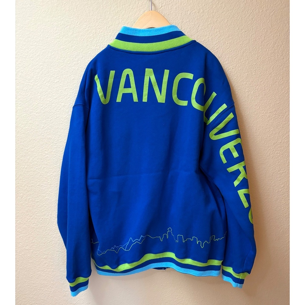 Vancouver 2010 Winter Olympics Official Track Jacket Blue XP Apparel Mens Medium